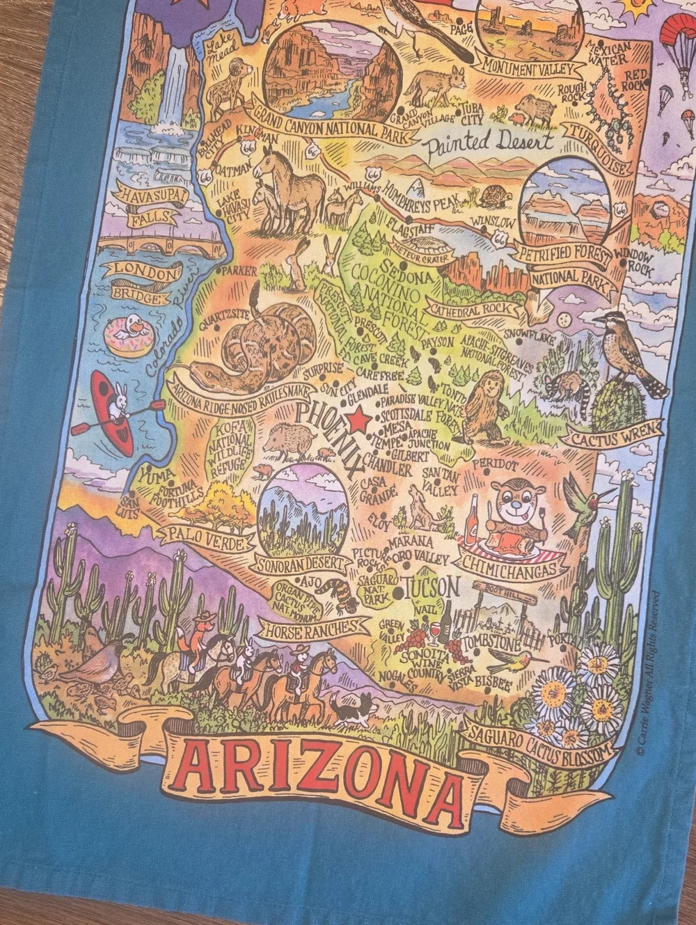 KAY DEE ARIZONA PRINTED KITCHEN TOWEL... #8089